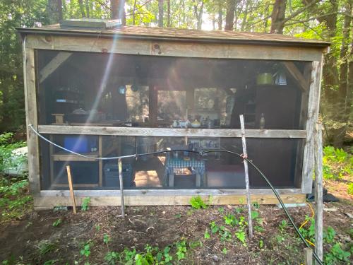 ancient ponies outdoor kitchen back